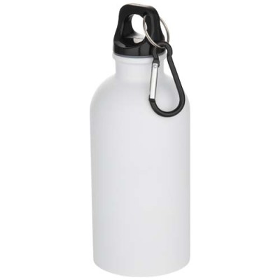 Borraccia da 400 ml in acciaio inossidabile certificato RCS a parete singola con moschettone Oregon - cod. P100871 Borraccia da 400 ml in acciaio inossidabile certificato RCS a parete singola con moschettone Oregon - cod. P100871